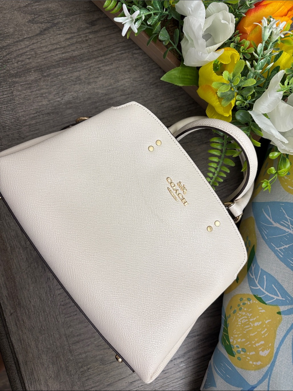 Coach Beige Satchel